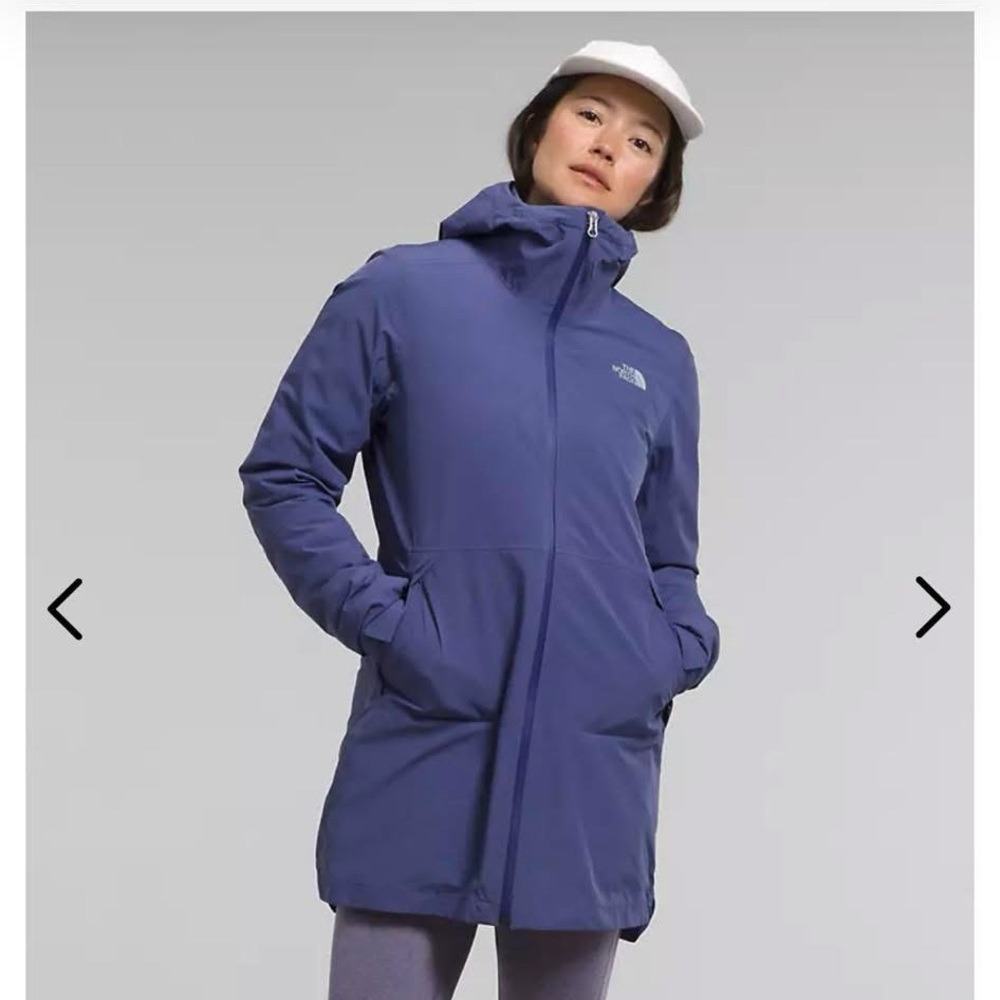The North Face City Breeze Rain Parka II Womens Jacket Raincoat NF0A52YL Size M